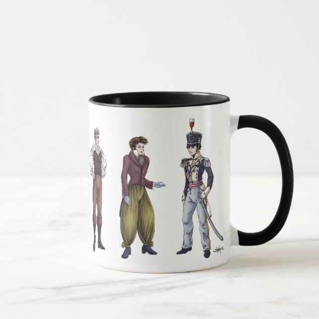 Regency Gentlemen History Fashion Jane Austen Mug (Droite)