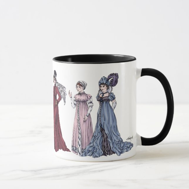 Regency Ladies Mode historique Jane Austen Mug (Droite)