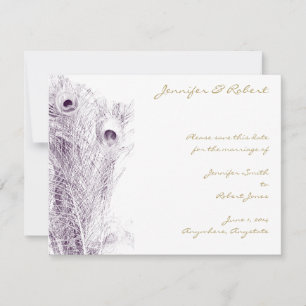 Regency Peacock en violet Enregistrer la carte Dat