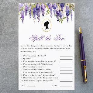Regency Spill Thé Wisteria Fête des mariées Jeu