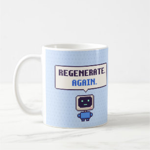 Régénérer. Encore. Mug Pixel AI Drôle