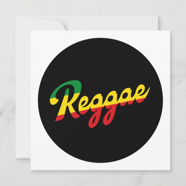 Reggae Musique avec couleurs du drapeau reggae (Devant)