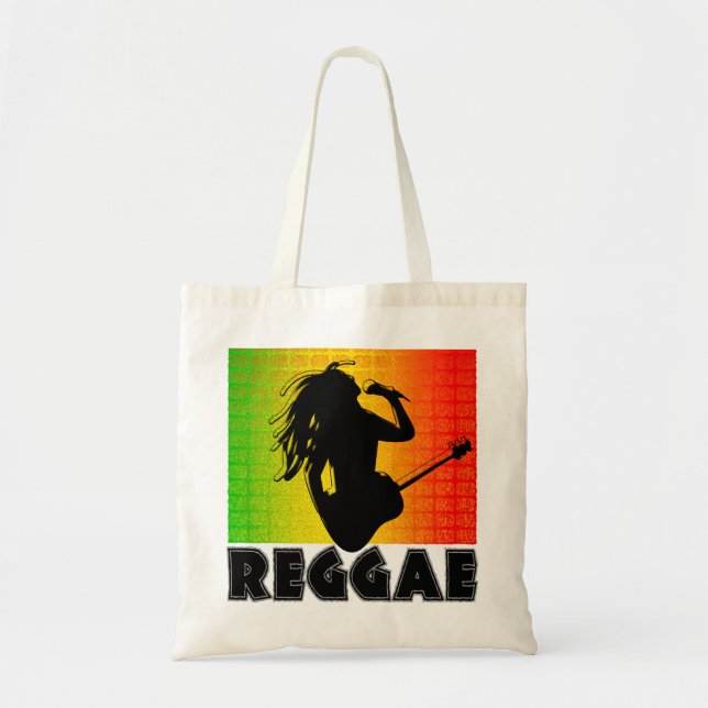 Reggae Musique Rasta Rastaman Guitare Sac fourre-t (Devant)