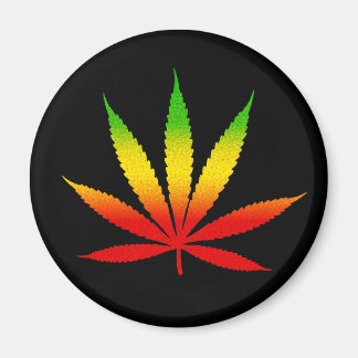 Reggae Rasta feuille Rastafarian Magnets ronds