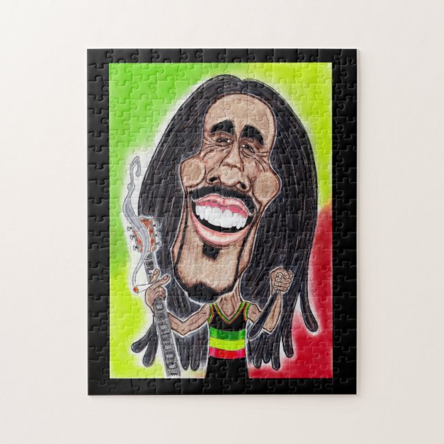 Reggae Rasta Jamaïque Caricature Puzzle (Vertical)