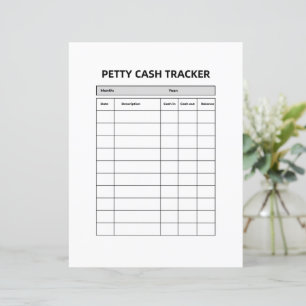 Registre de suivi de la petite caisse Enregistre