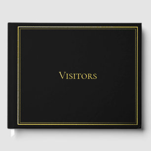 Registre des visiteurs livre d'or en signant en or