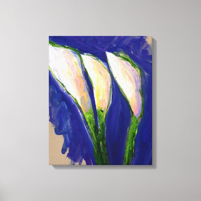 Réglage de voile Blanc Calla Lilies Toile Art Impr (Recto)