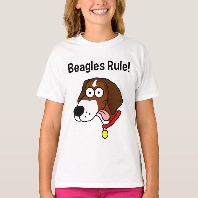 "Règle de beagles !" T-shirt de la sonnerie de la (Devant)