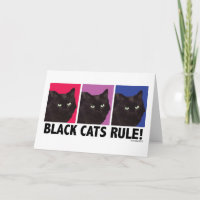 RÈGLE de chats noirs ! Carte vierge