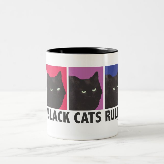 RÈGLE de chats noirs ! Tasse de café (Centre)