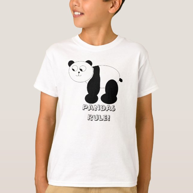 "Règle de pandas !" Le T-shirt de l'enfant (Devant)