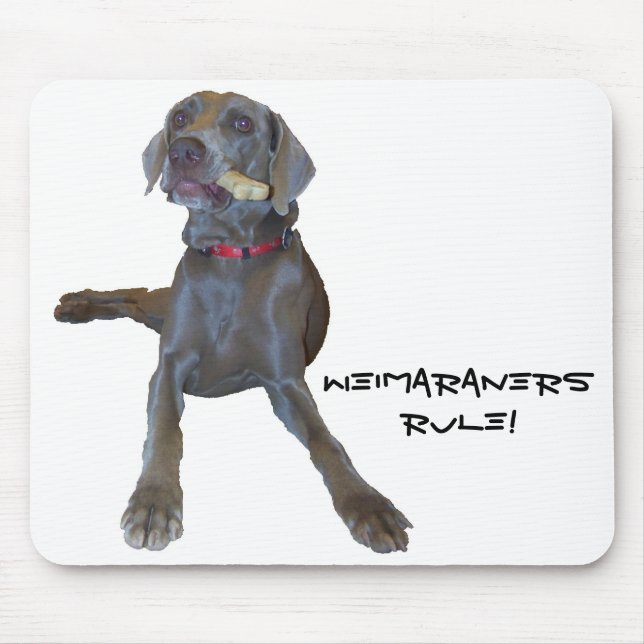 Règle de Weimaraners !  tapis de souris (Devant)