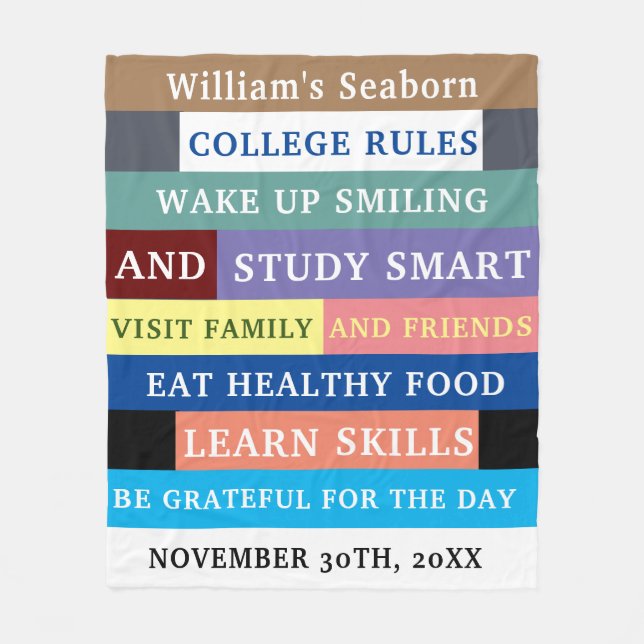 Règles Collégiales Personnalisées Couverture Drôle (Devant)