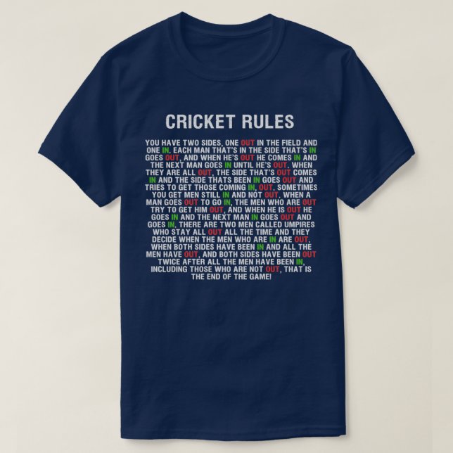 Règles de cricket Classique TShirt Classic TShirt (Design devant)