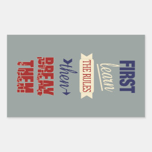 Règles de rupture autocollants