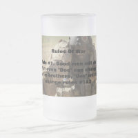 Règles de tasse en verre givré de guerre