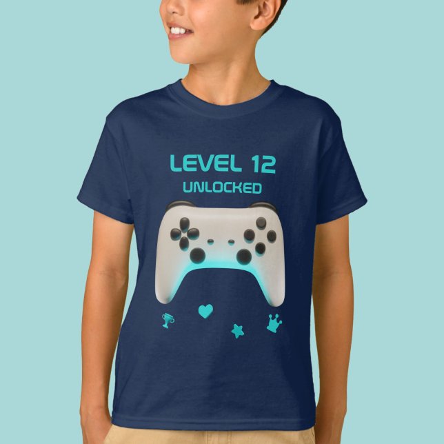 Régulateur de niveau haut Retro Garçon Gamer Anniv (Level Up Retro Controller Boy Gamer Birthday Party T-Shirt)
