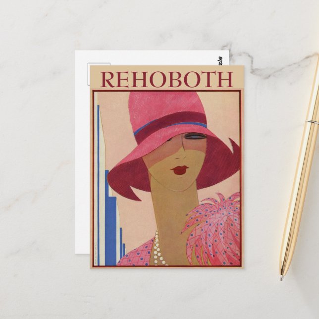 Rehoboth Beach vintage, modifier le texte Carte po (Devant/Arrière en situation)