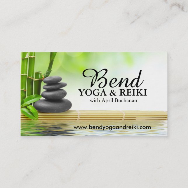 Reiki et cartes de visite de yoga (Devant)