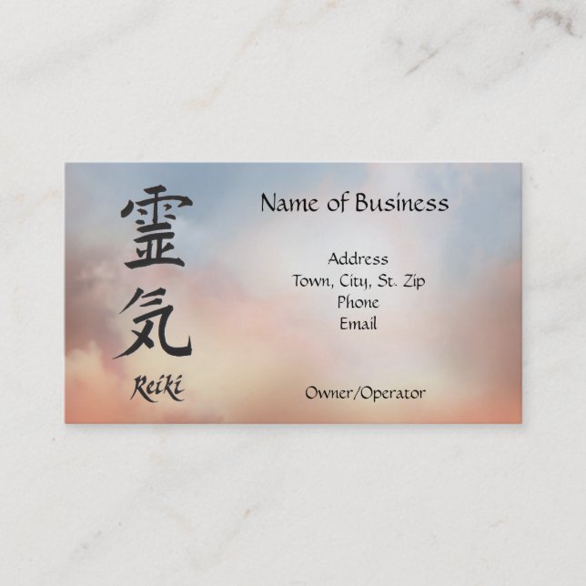 Reiki personnel ou carte de visite (Devant)