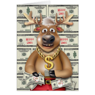 Reindeer Cash Père Noël Bucks argent drôle vacance
