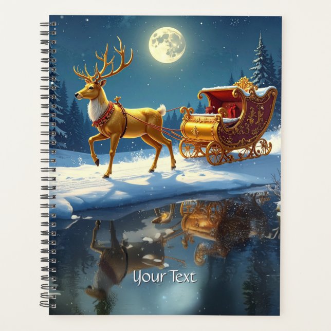Reindeer Christmas Sleigh Holiday Planner (Devant)