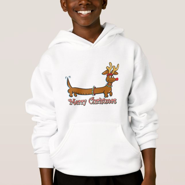Reindeer Dachshund Joyeux Noël (Devant)