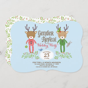 Reindeer Genre Revela Party Invitation