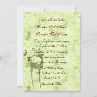 Reindeer Holiday Mariage d'hiver Invitation