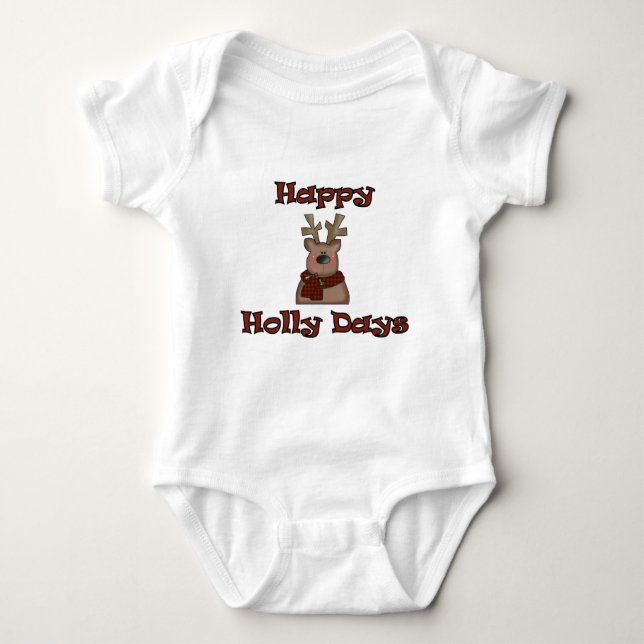 Reindeer Holly Days Tshirts et cadeaux (Devant)