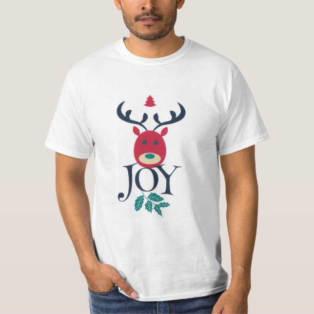 Reindeer Joy Holiday T-Shirt (Devant)