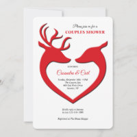 Reindeer Love Bridal Shower Invitation