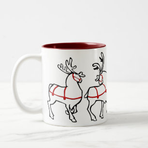 Reindeer Mug Coffee Coupe Festive de Noël Décembre