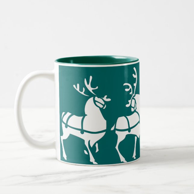 Reindeer Mug Coffee Coupe Festive de Noël Décembre (Gauche)