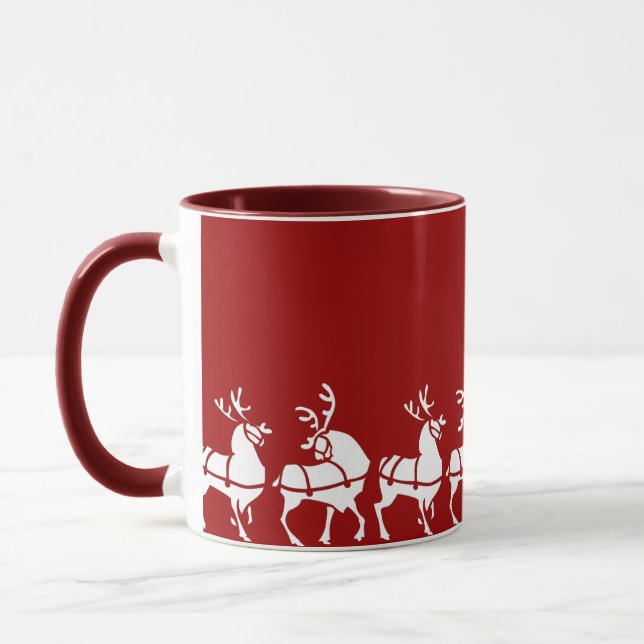 Reindeer Mug Coffee Cup Festive Cadeaux de Noël (Gauche)
