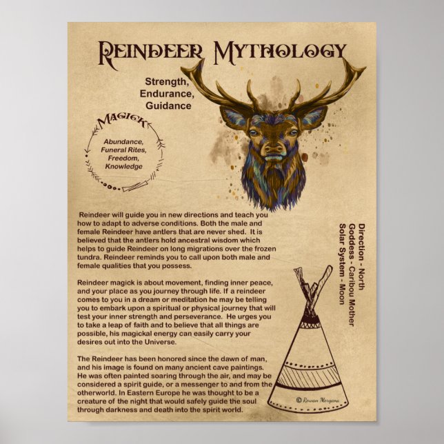 REINDEER MYTHOLOGY POSTER (Devant)