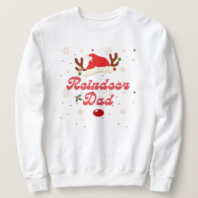 Reindeer Papa Sweatshirt (Design devant)