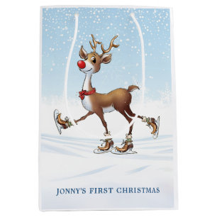 Reindeer Rudolph Baby First Christmas Cadeau Sac