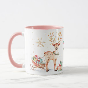 Reindeer Sleigh Christmas Mug