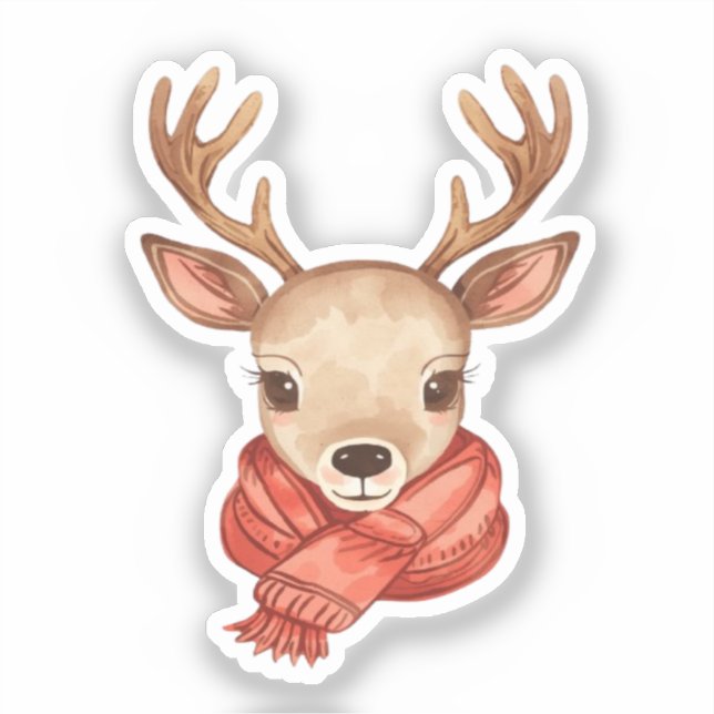 Reindeer Sticker | Cute Christmas Deer (Recto)