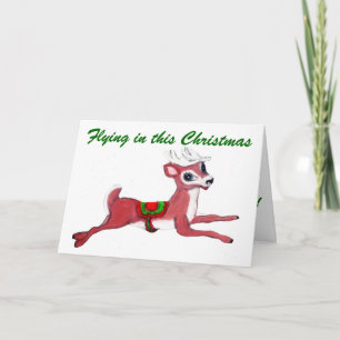 REINDEER, VOL DANS CETTE CARTE DE NOËL