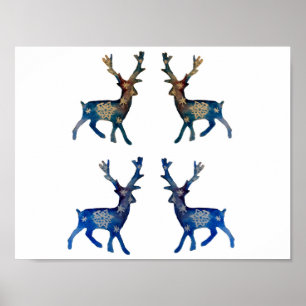 Reindeer Winter Mood Value Poster Paper (Matte)