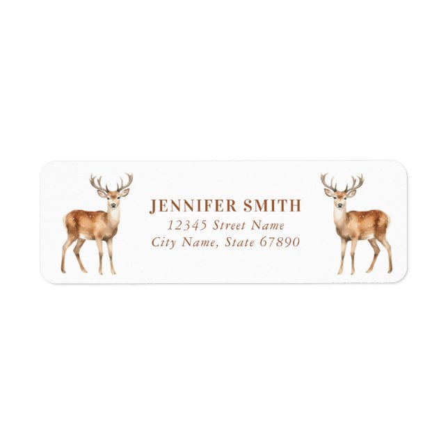 Reindeers de Noël Retourner l'adresse Étiquettes (Devant)