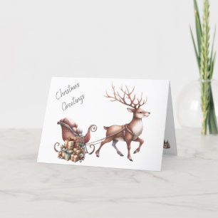 Reindees Noël voeux Carte de Noël