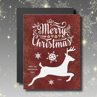 Reinder de Noël sur la carte magnétique bourguigno