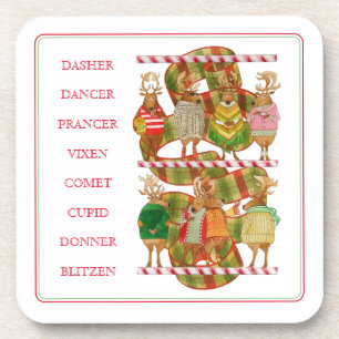 RÉINDEUR DE NOËL Dessous de verre en plastique dur
