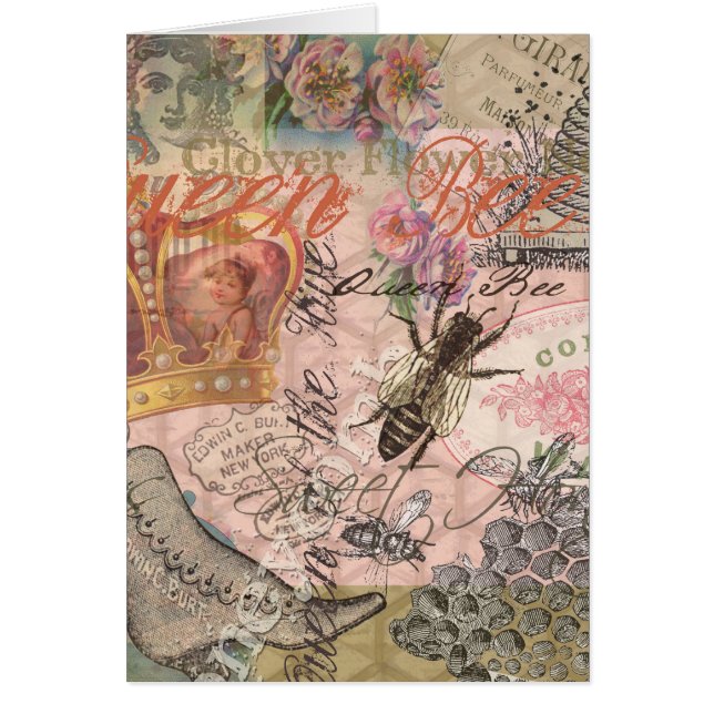 Reine Abeille Vintage Beau Collage (Devant)