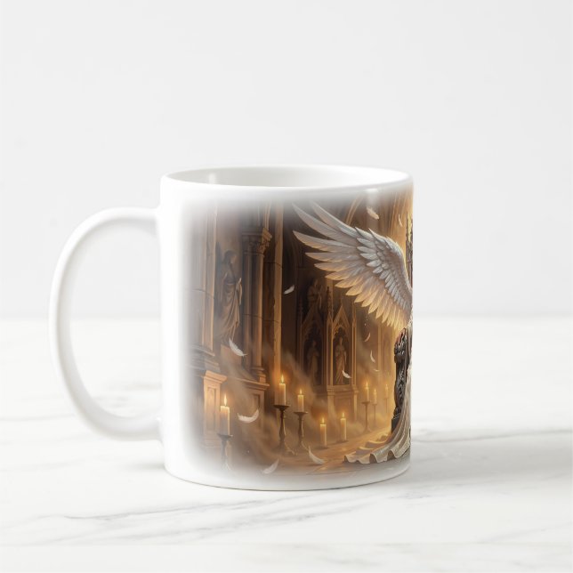 Reine angélique sur son trône Mug Fantastique (Gauche)