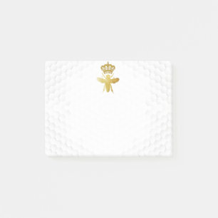 REINE BEE Post-It Notes - Gold Bee Crown Honeypeb